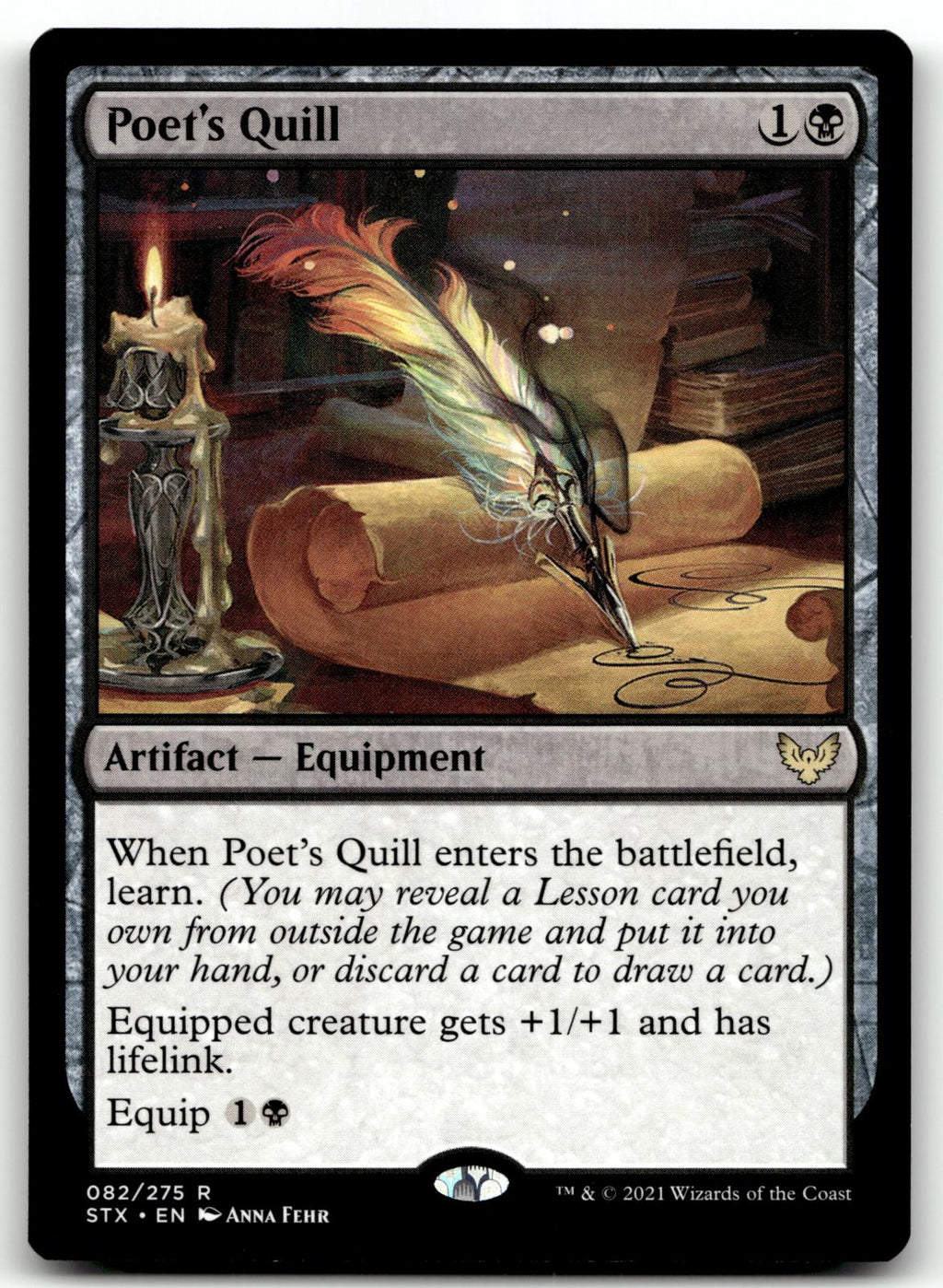Poet's Quill 82 Rare Strixhaven: School of Mages Magic: The Gathering Near Mint