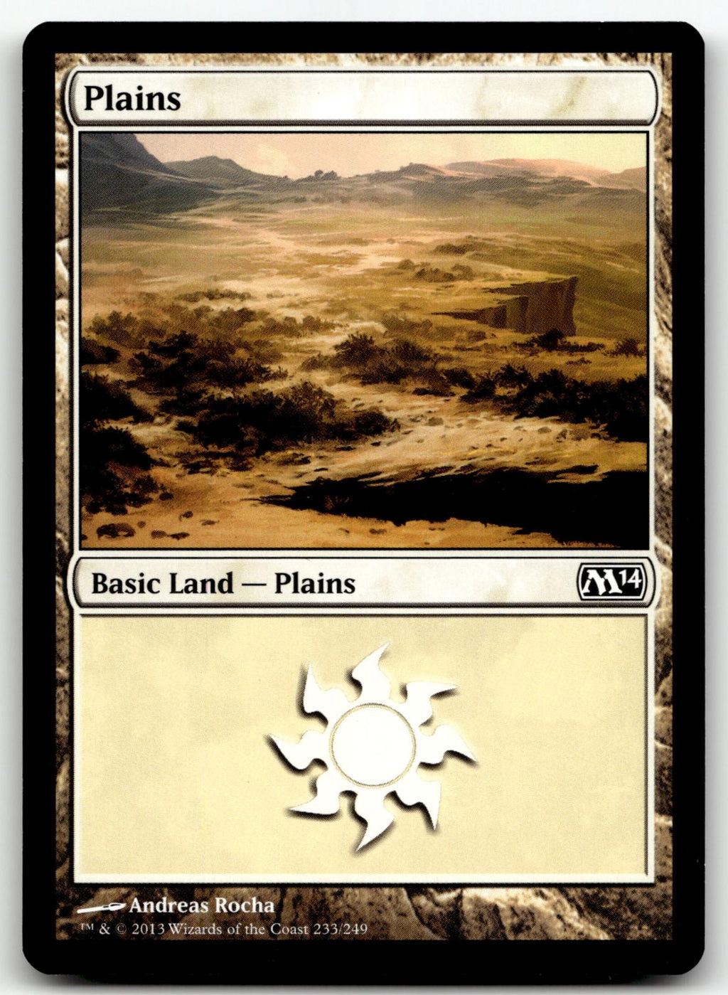 Plains (233) 233 Land Magic 2014 (M14) Magic: The Gathering Near Mint