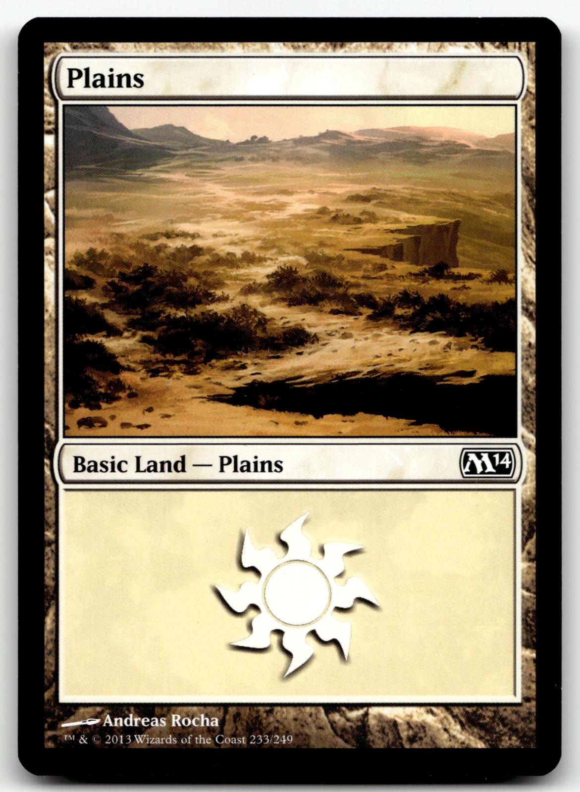 Plains (233) 233 Land Magic 2014 (M14) Magic: The Gathering Near Mint