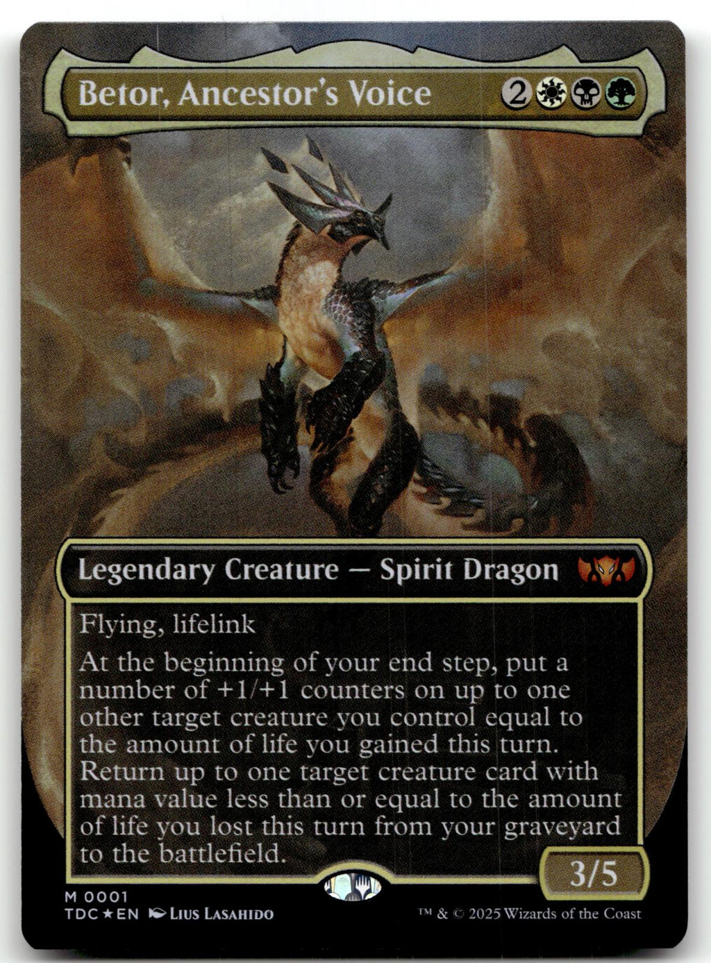 Betor, Ancestor's Voice (Borderless) 1 Commander: Tarkir: Dragonstorm Magic: The Gathering Foil NM