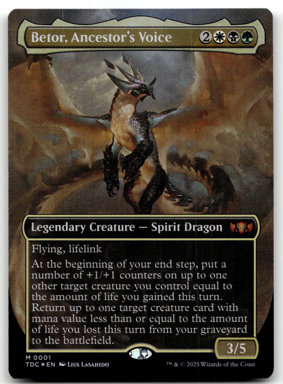 Betor, Ancestor's Voice (Borderless) 1 Commander: Tarkir: Dragonstorm Magic: The Gathering Foil NM