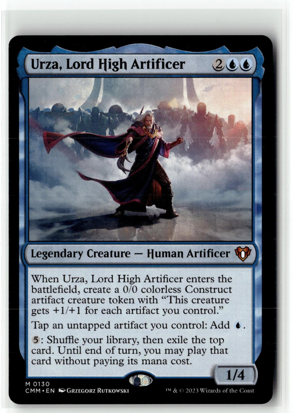 Urza, Lord High Artificer 130 Mythic Commander Masters Magic: The Gathering NM