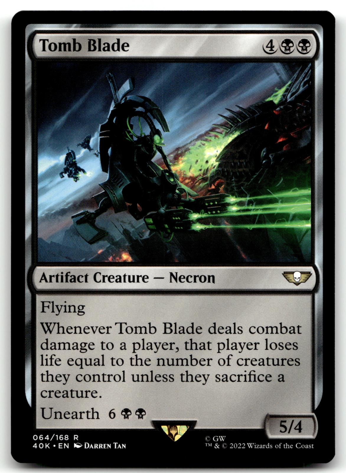 Tomb Blade 64 Rare Universes Beyond: Warhammer 40,000 Magic: The Gathering NM