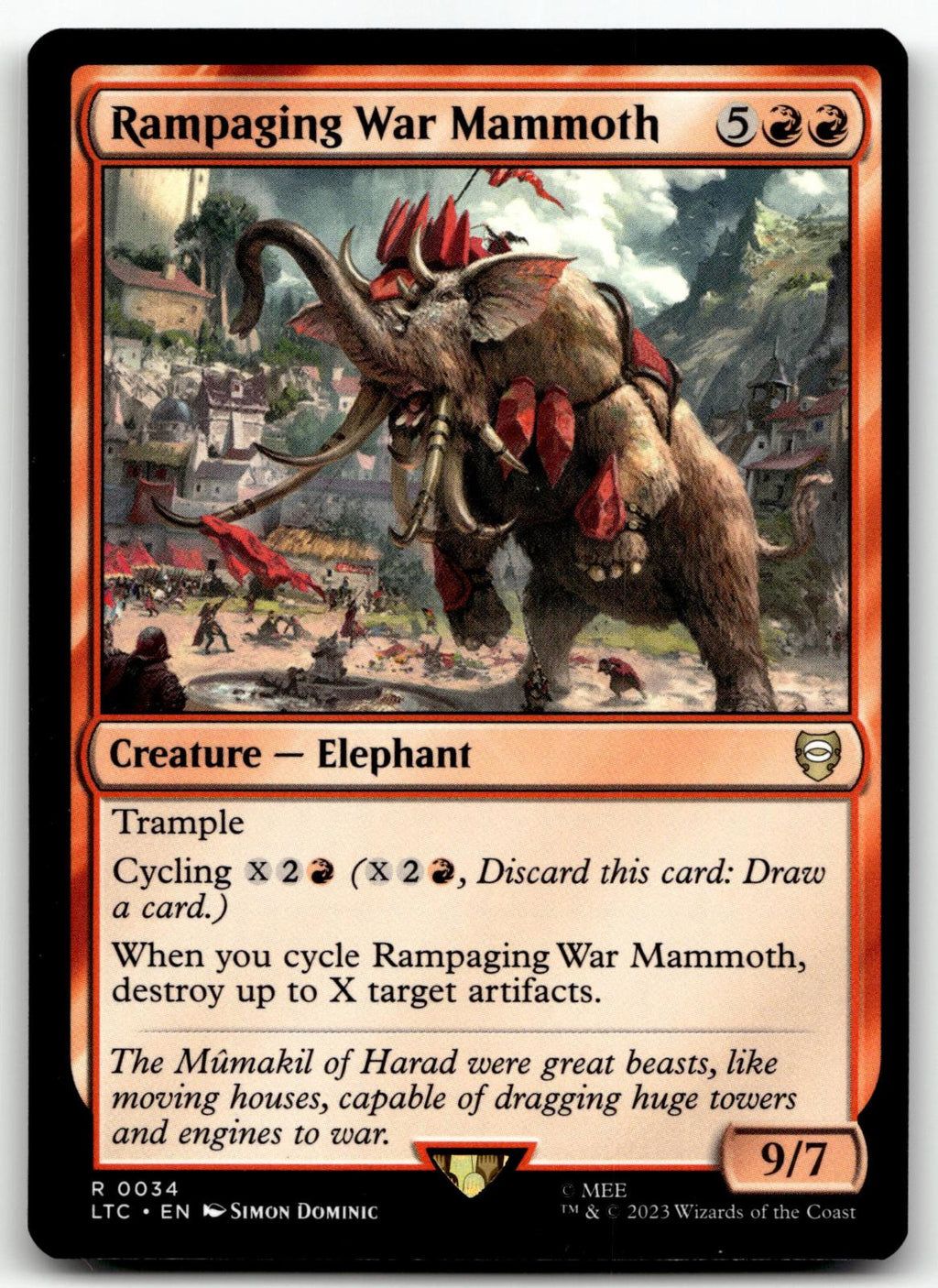 Rampaging War Mammoth 34 Commander: The Lord of the Rings:Tales of Middle-earth 