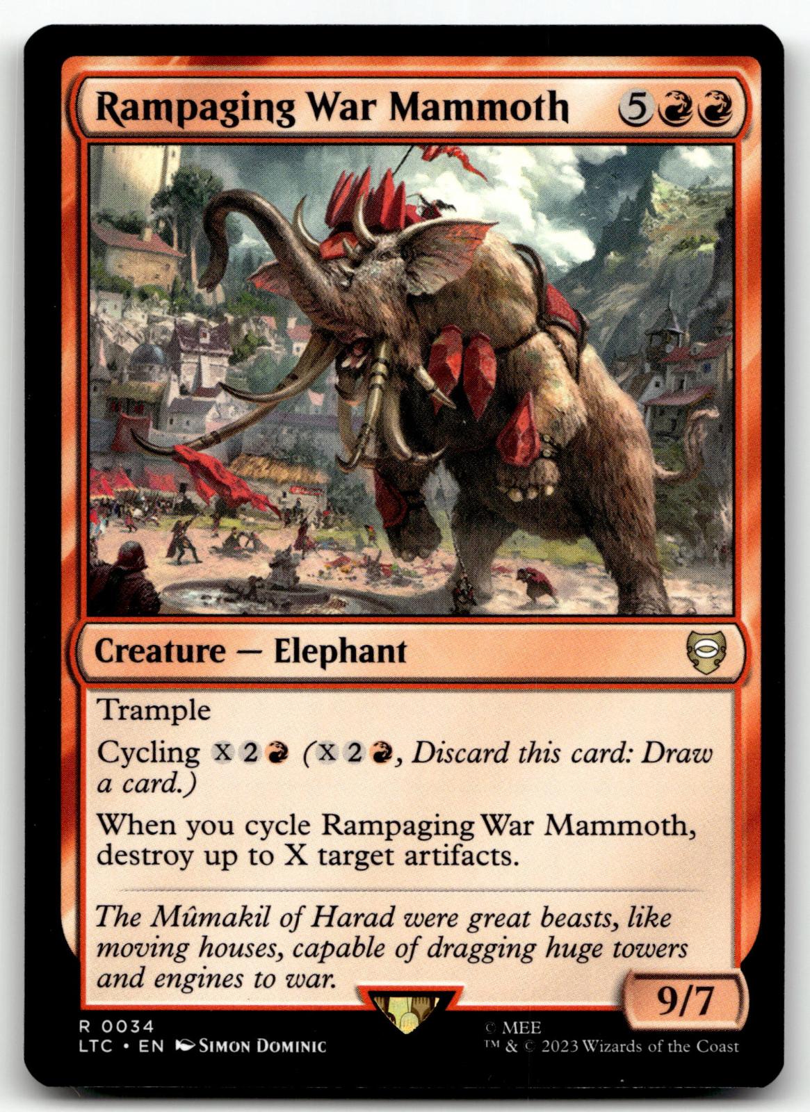 Rampaging War Mammoth 34 Commander: The Lord of the Rings:Tales of Middle-earth 