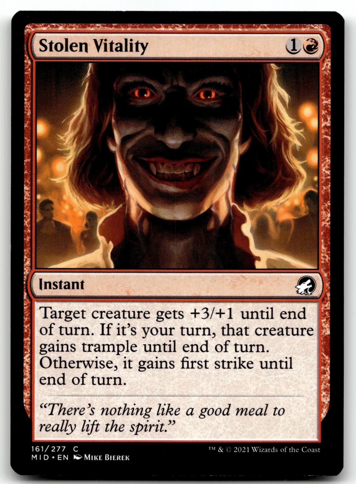 Stolen Vitality 161 Common Innistrad: Midnight Hunt Magic: The Gathering NM
