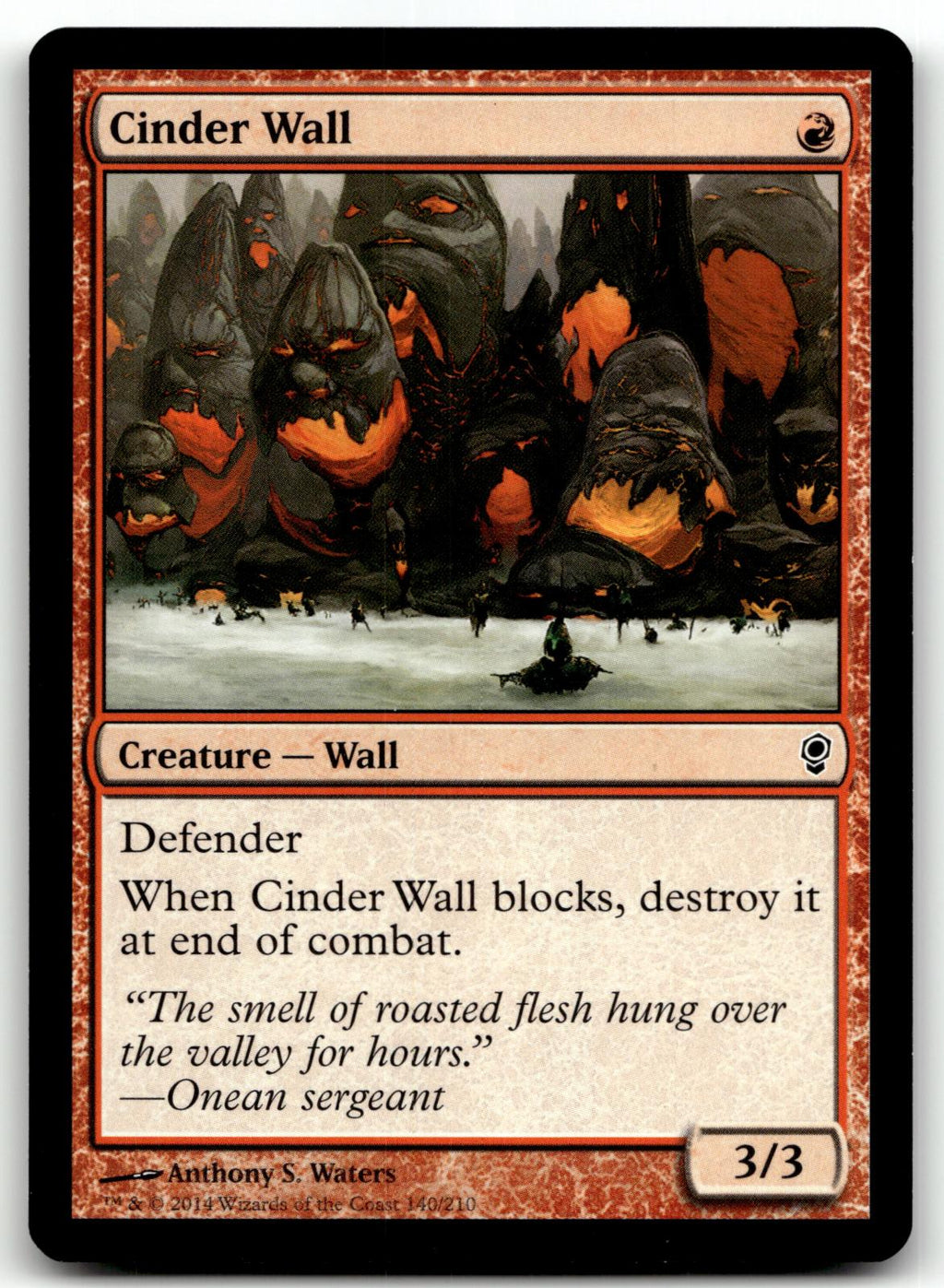 Cinder Wall 140 Common Conspiracy Magic: The Gathering Near Mint