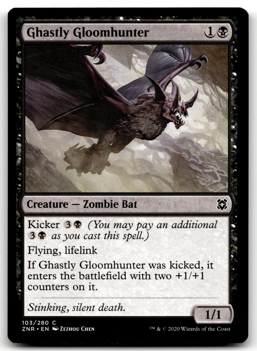 Ghastly Gloomhunter 103 Common Zendikar Rising Magic: The Gathering Near Mint