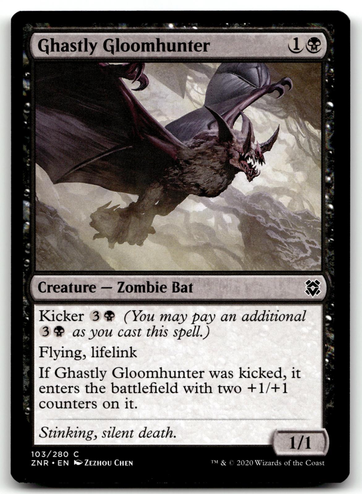 Ghastly Gloomhunter 103 Common Zendikar Rising Magic: The Gathering Near Mint
