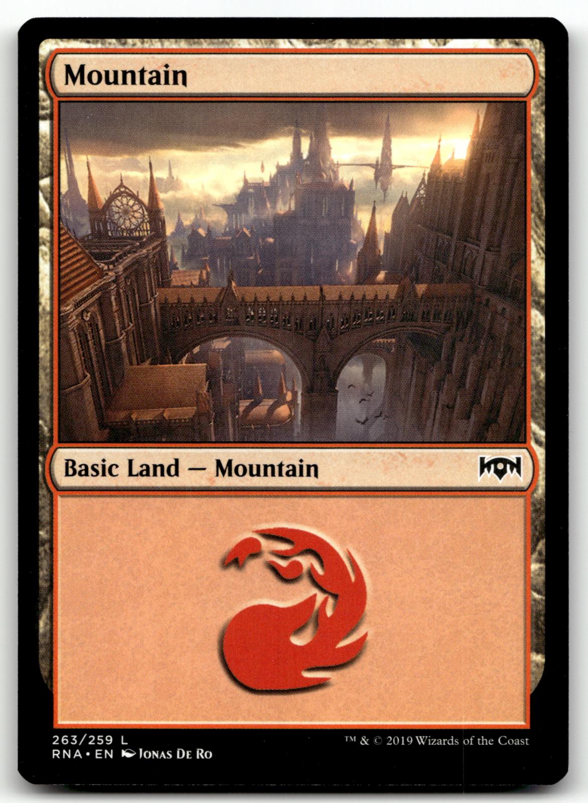 Mountain 263 Land Ravnica Allegiance Magic: The Gathering Near Mint