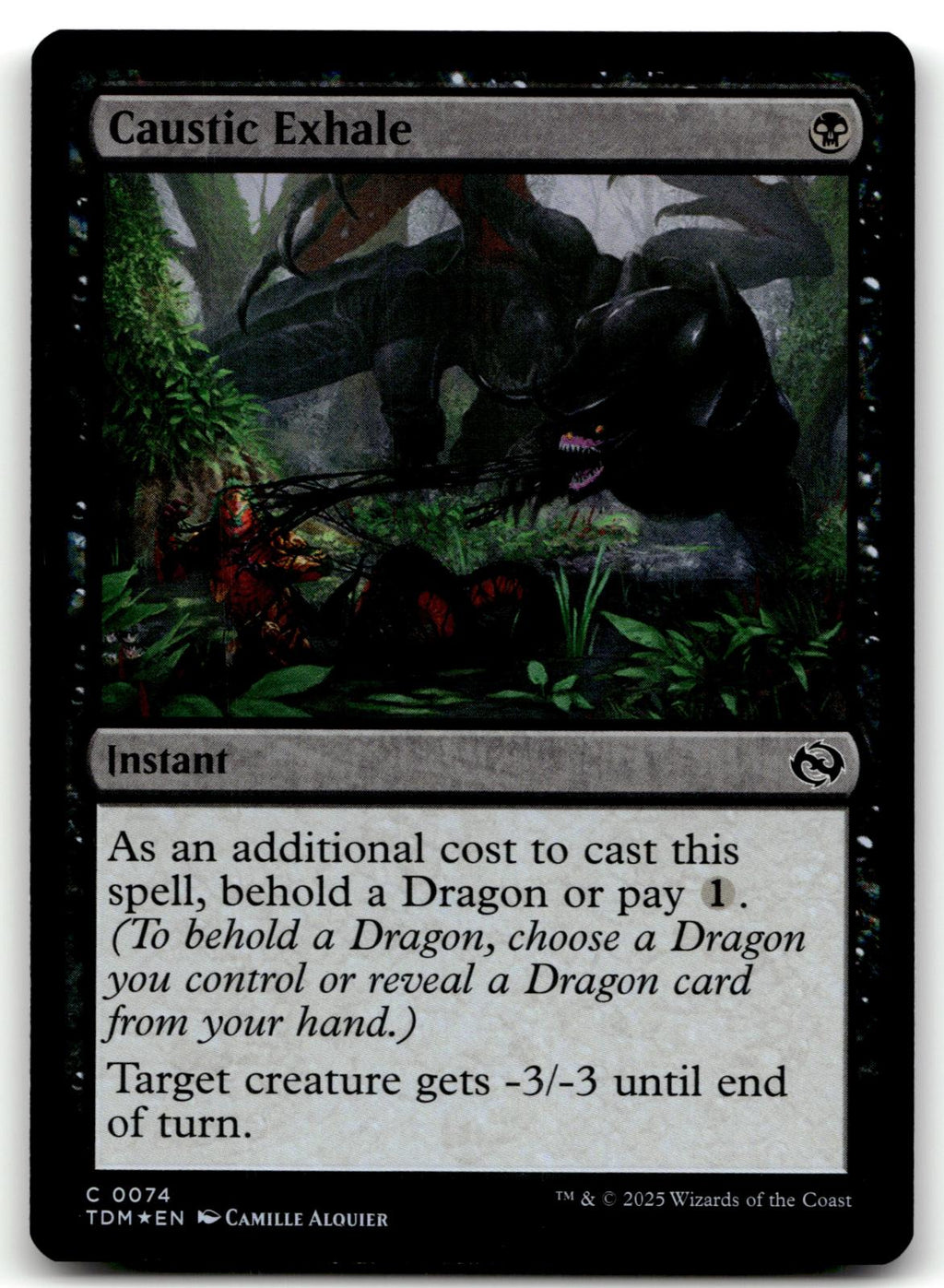 Caustic Exhale 74 Common Tarkir: Dragonstorm Magic: The Gathering Foil Near Mint