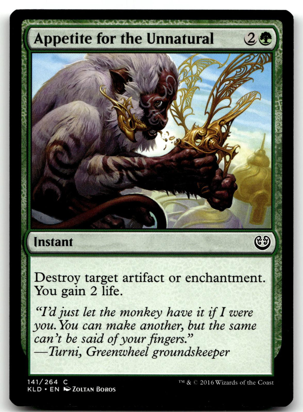 Appetite for the Unnatural 141 Common Kaladesh Magic: The Gathering Near Mint