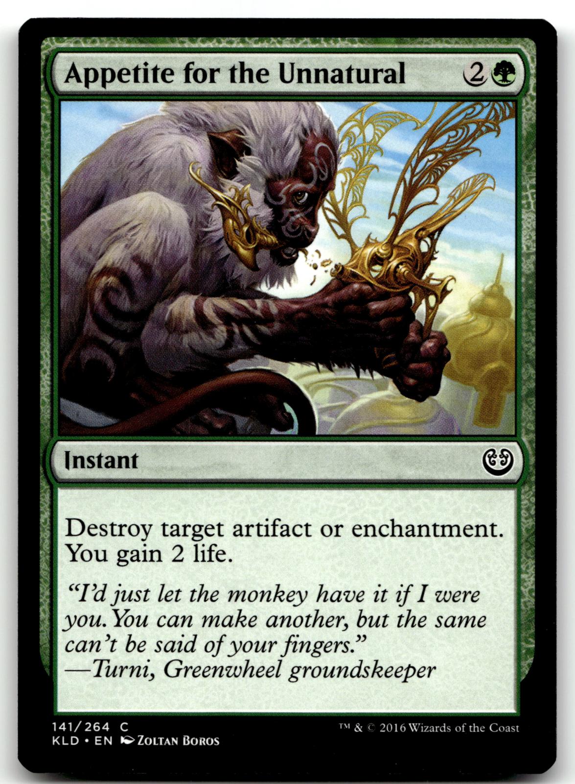 Appetite for the Unnatural 141 Common Kaladesh Magic: The Gathering Near Mint