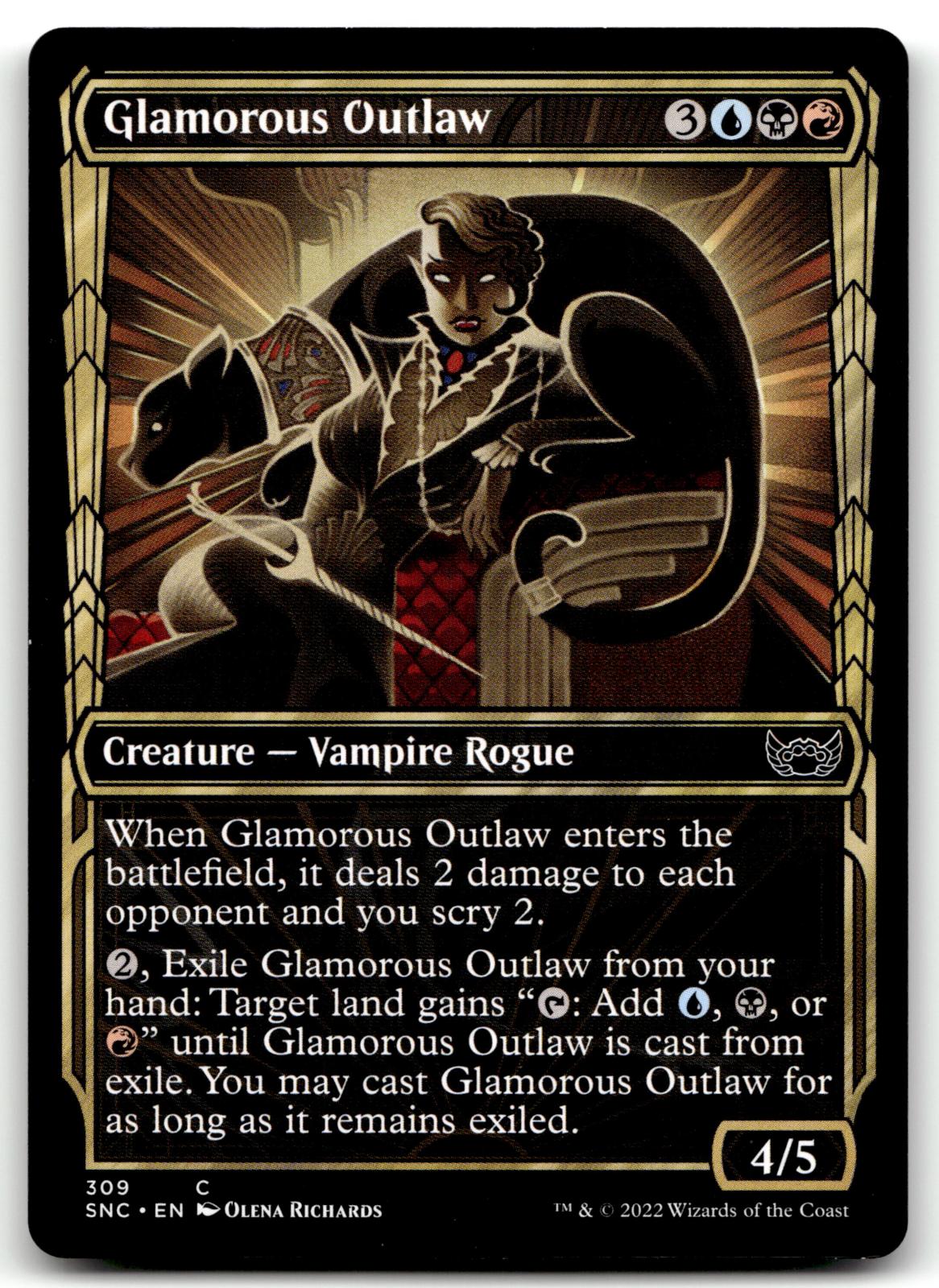 Glamorous Outlaw (Showcase) 309 Streets of New Capenna Magic: The Gathering NM
