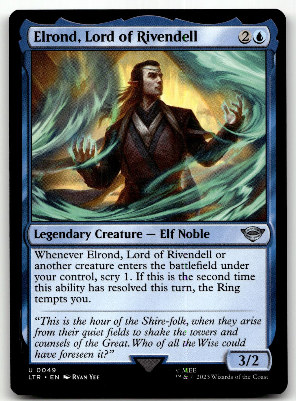 Elrond, Lord of Rivendell 49 Universes Beyond: The Lord of the Rings: Tales of Middle-earth Magic: The Gathering NM