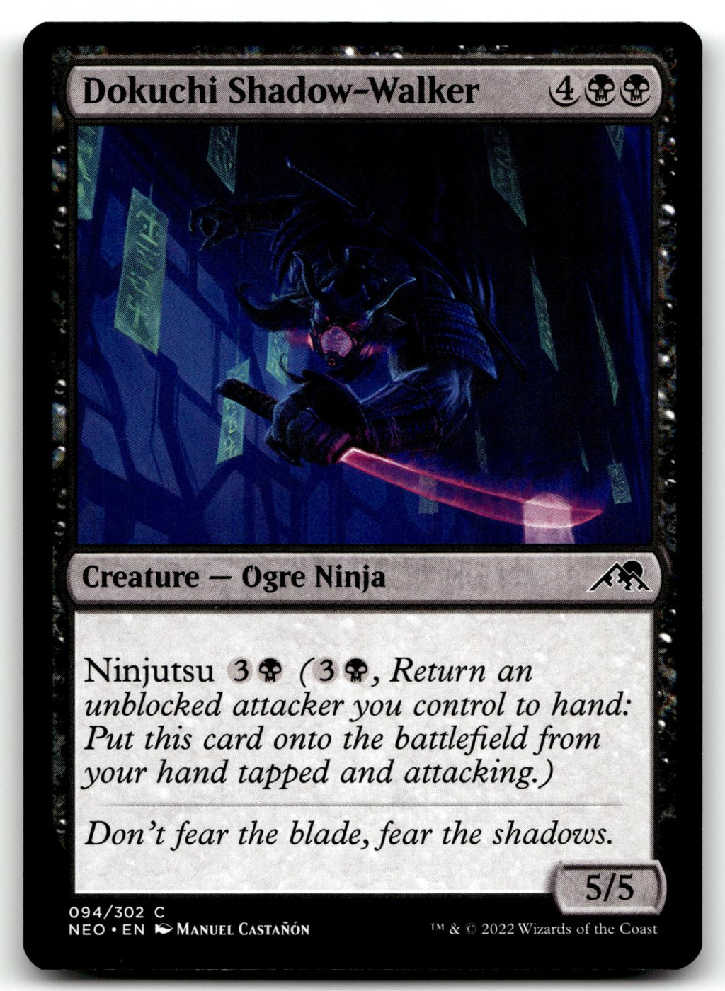 Dokuchi Shadow-Walker 94 Common Kamigawa: Neon Dynasty Magic: The Gathering NM