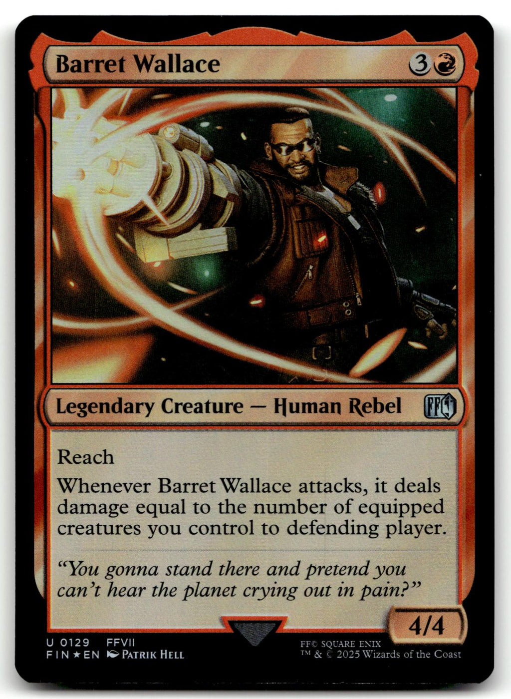 Barret Wallace 129 Uncommon FINAL FANTASY Magic: The Gathering Foil Near Mint
