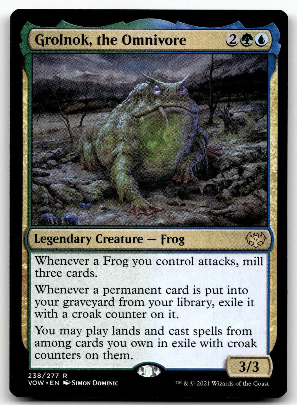 Grolnok, the Omnivore 238 Rare Innistrad: Crimson Vow Magic: The Gathering NM