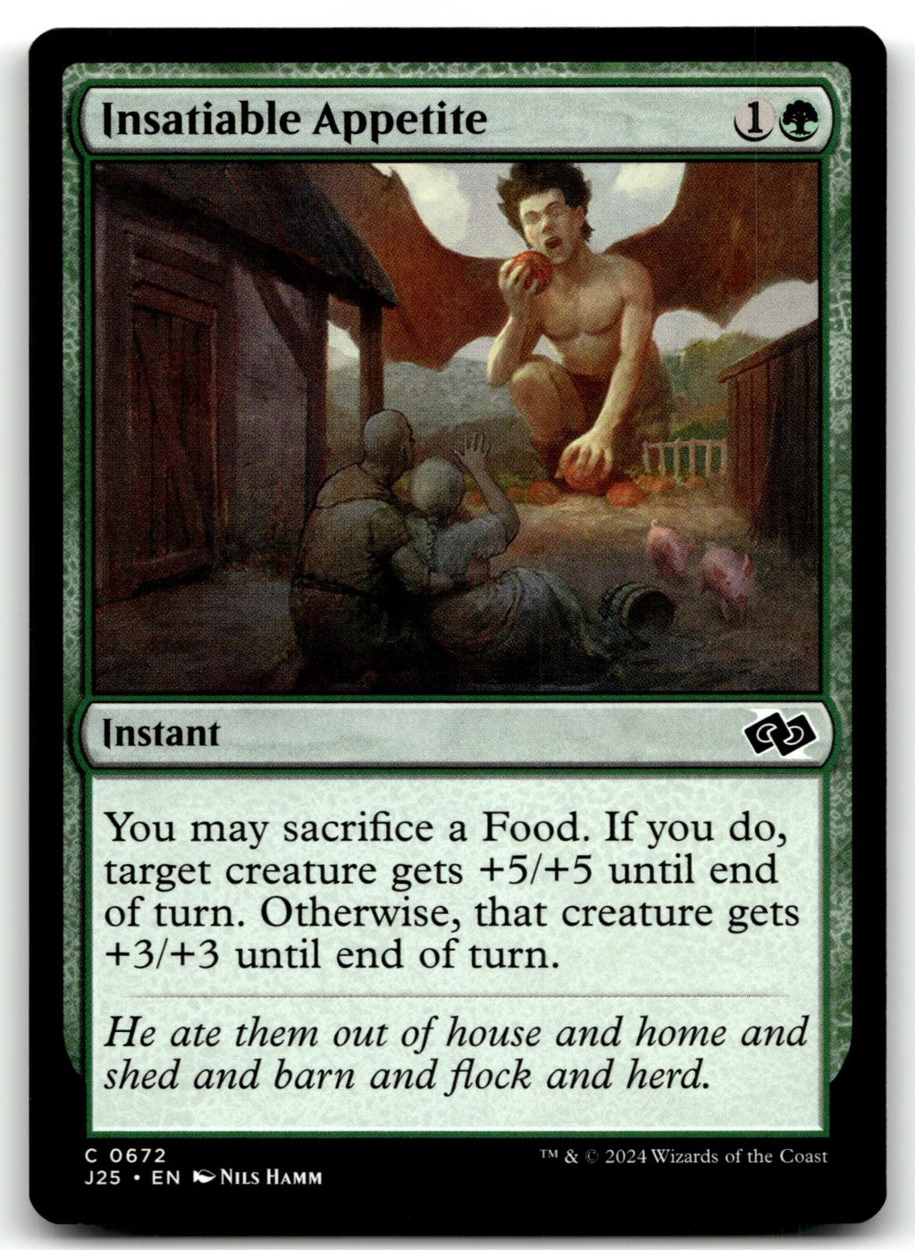 Insatiable Appetite 672 Common Foundations Jumpstart Magic: The Gathering NM