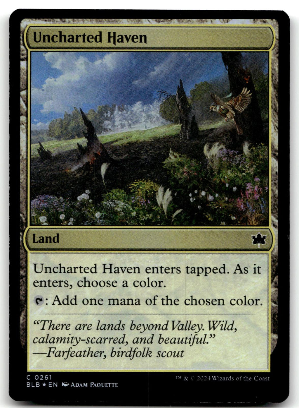 Uncharted Haven 261 Common Bloomburrow Magic: The Gathering Foil Near Mint