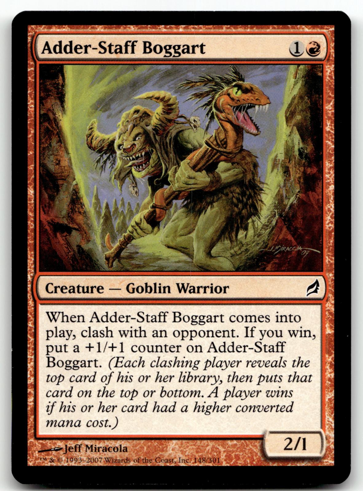 Adder-Staff Boggart 148 Common Lorwyn Magic: The Gathering Near Mint