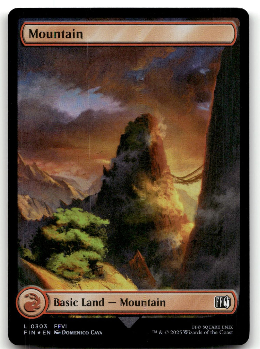 Mountain (0303) 303 Land FINAL FANTASY Magic: The Gathering Foil Near Mint