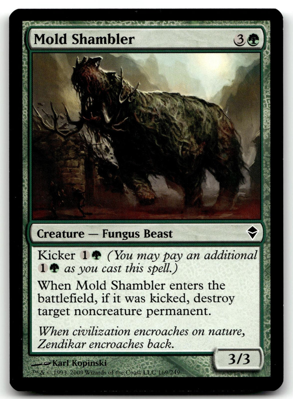 Mold Shambler 169 Common Zendikar Magic: The Gathering Near Mint