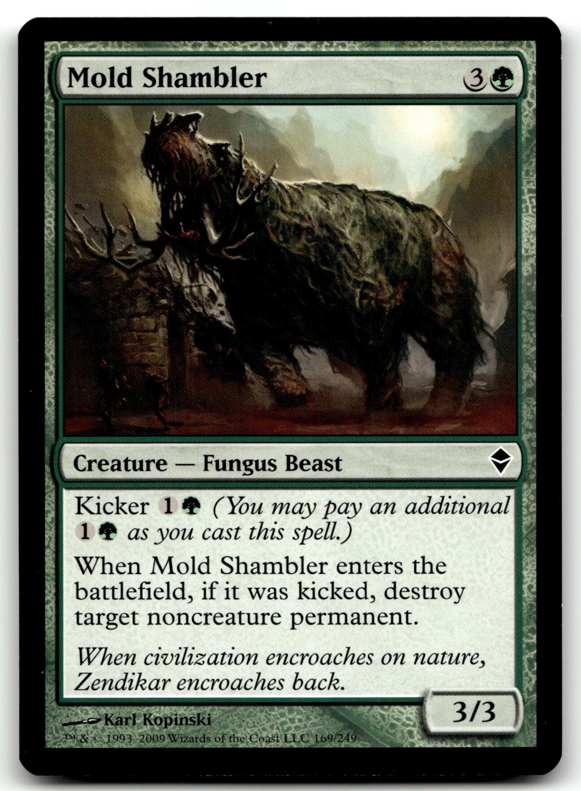 Mold Shambler 169 Common Zendikar Magic: The Gathering Near Mint
