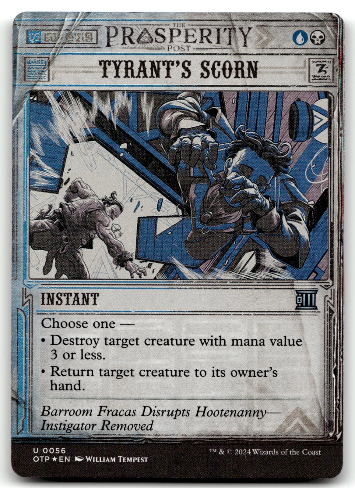 Tyrant's Scorn 56 Outlaws of Thunder Junction: Breaking News Magic: The Gathering Foil NM