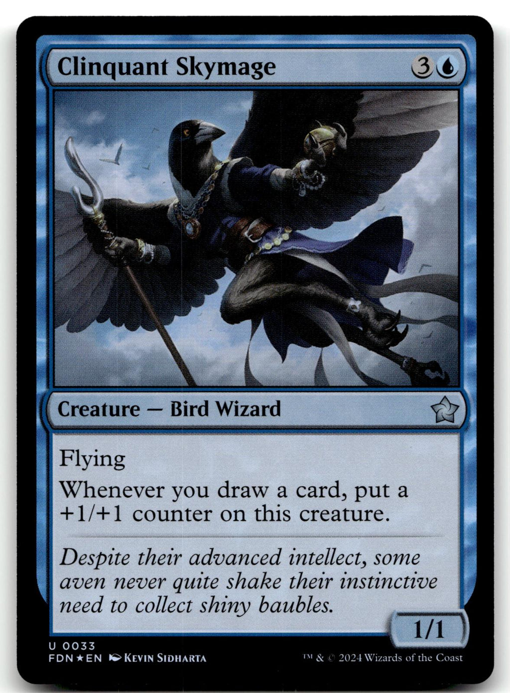 Clinquant Skymage 33 Uncommon Foundations Magic: The Gathering Foil Near Mint