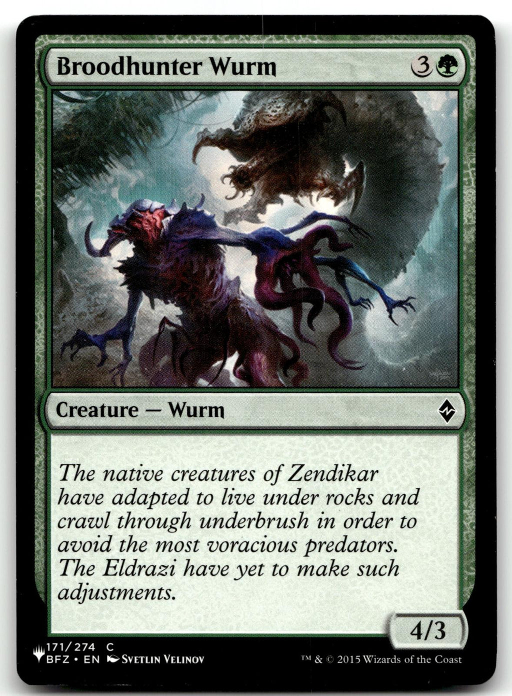 Broodhunter Wurm 171 Common The List Reprints Magic: The Gathering Near Mint