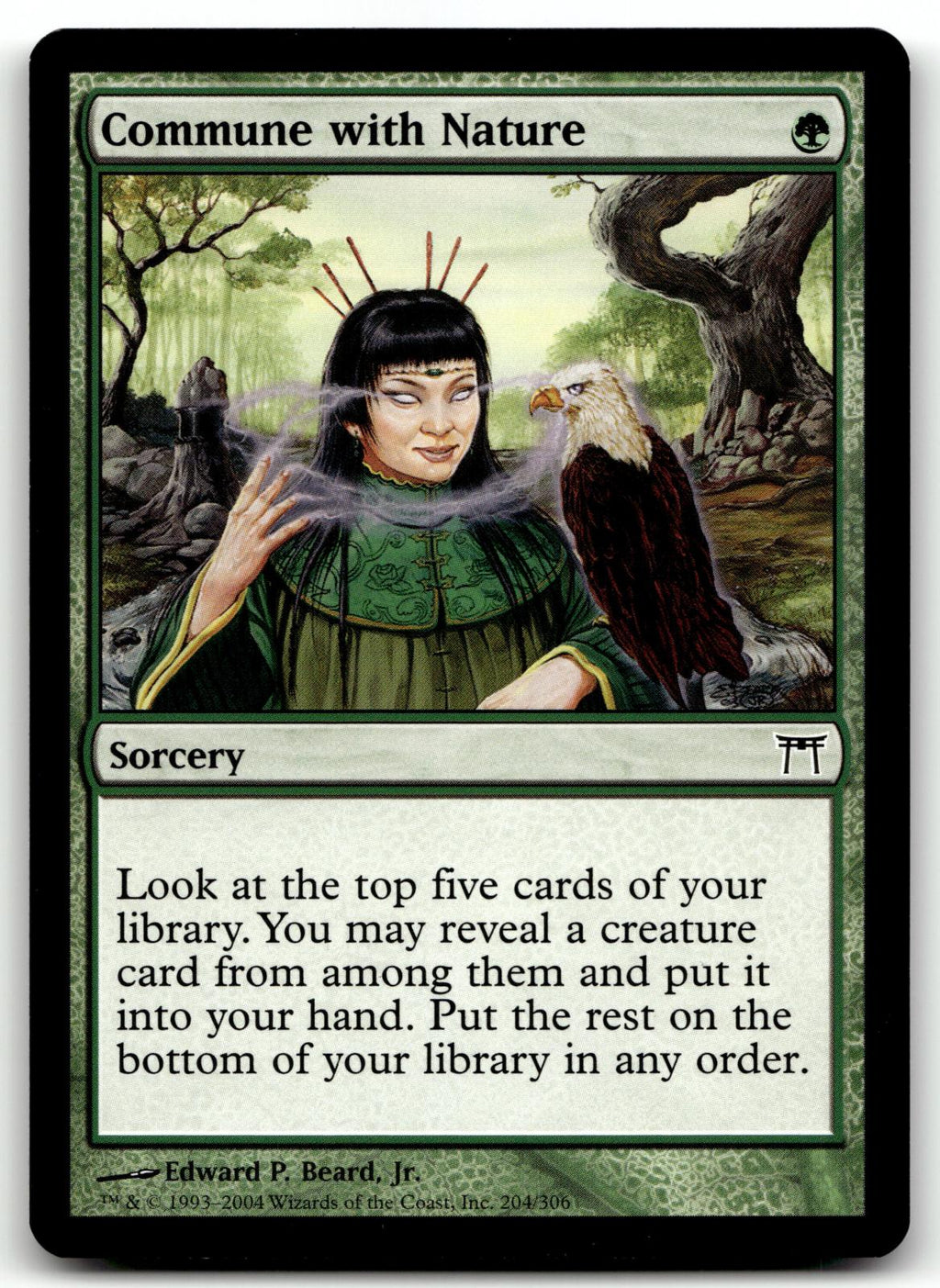 Commune with Nature 204 Common Champions of Kamigawa Magic: The Gathering NM