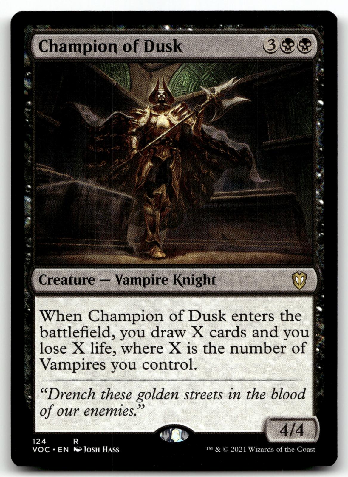 Champion of Dusk 124 Commander: Innistrad: Crimson Vow Magic: The Gathering NM