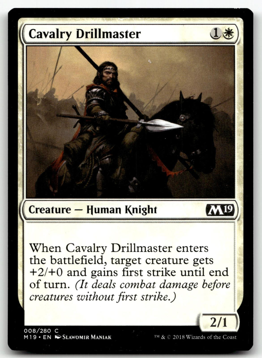 Cavalry Drillmaster 8 Common Core Set 2019 Magic: The Gathering Near Mint