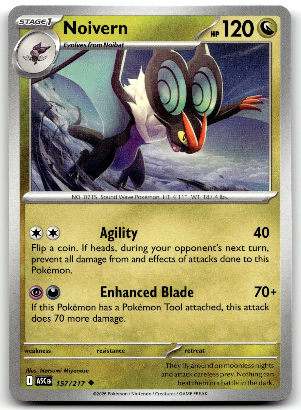 Noivern 157/217 Uncommon Ascended Heroes Pokemon Near Mint