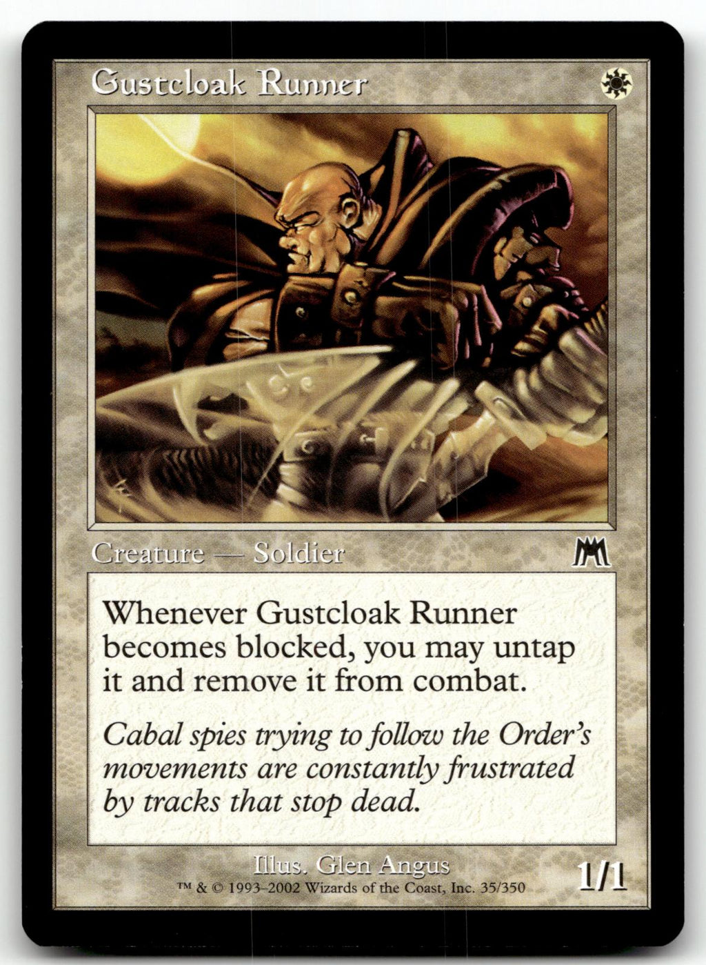 Gustcloak Runner 35 Common Onslaught Magic: The Gathering Near Mint
