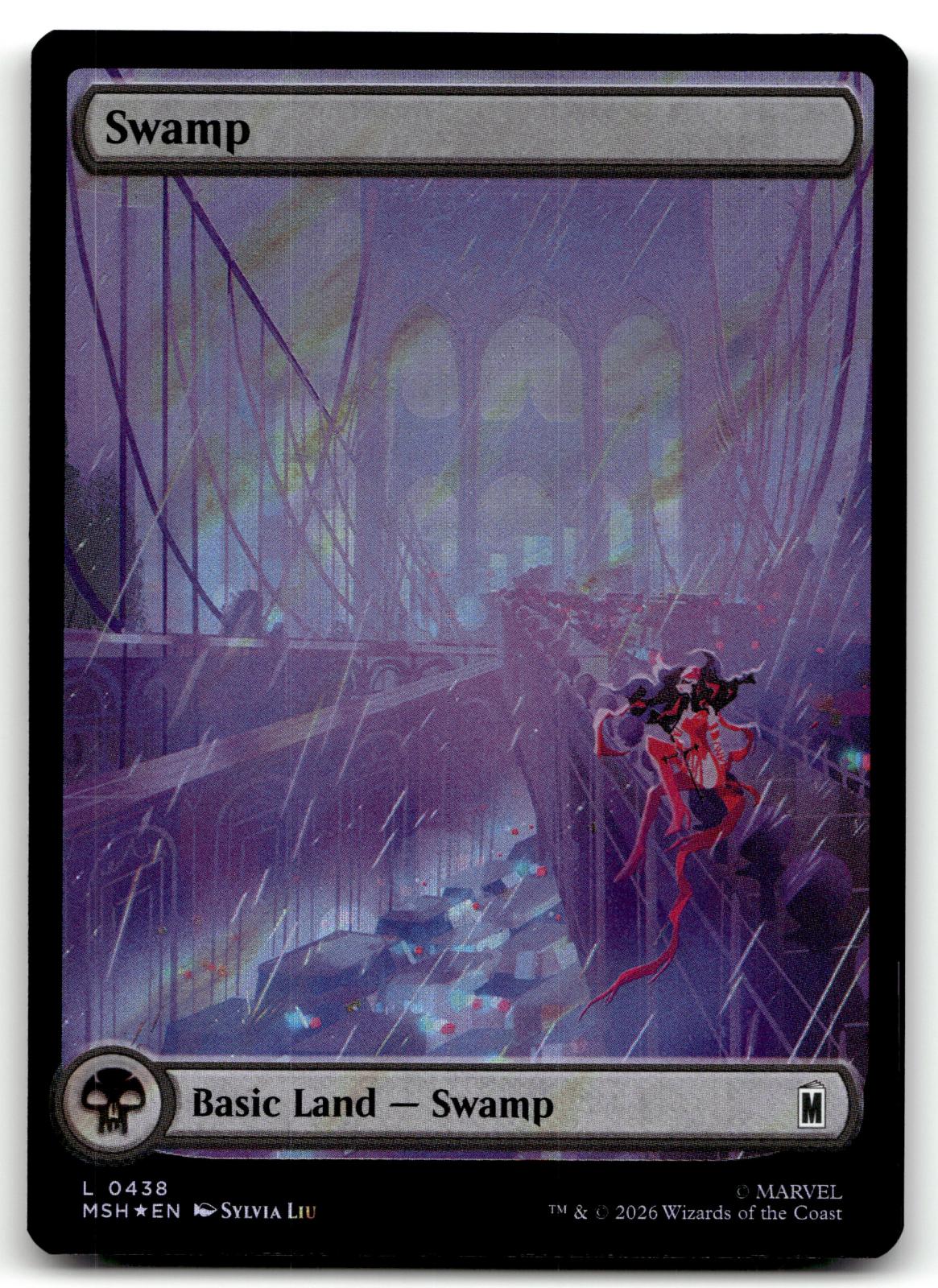 Swamp (0438) (Surge Foil) 438 Holo Marvel Super Heroes Magic: The Gathering NM