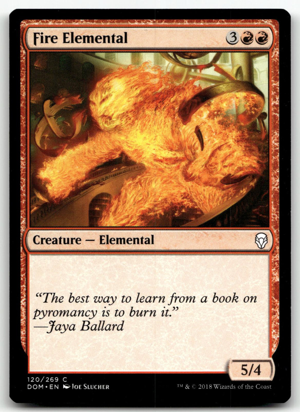 Fire Elemental 120 Common Dominaria Magic: The Gathering Near Mint