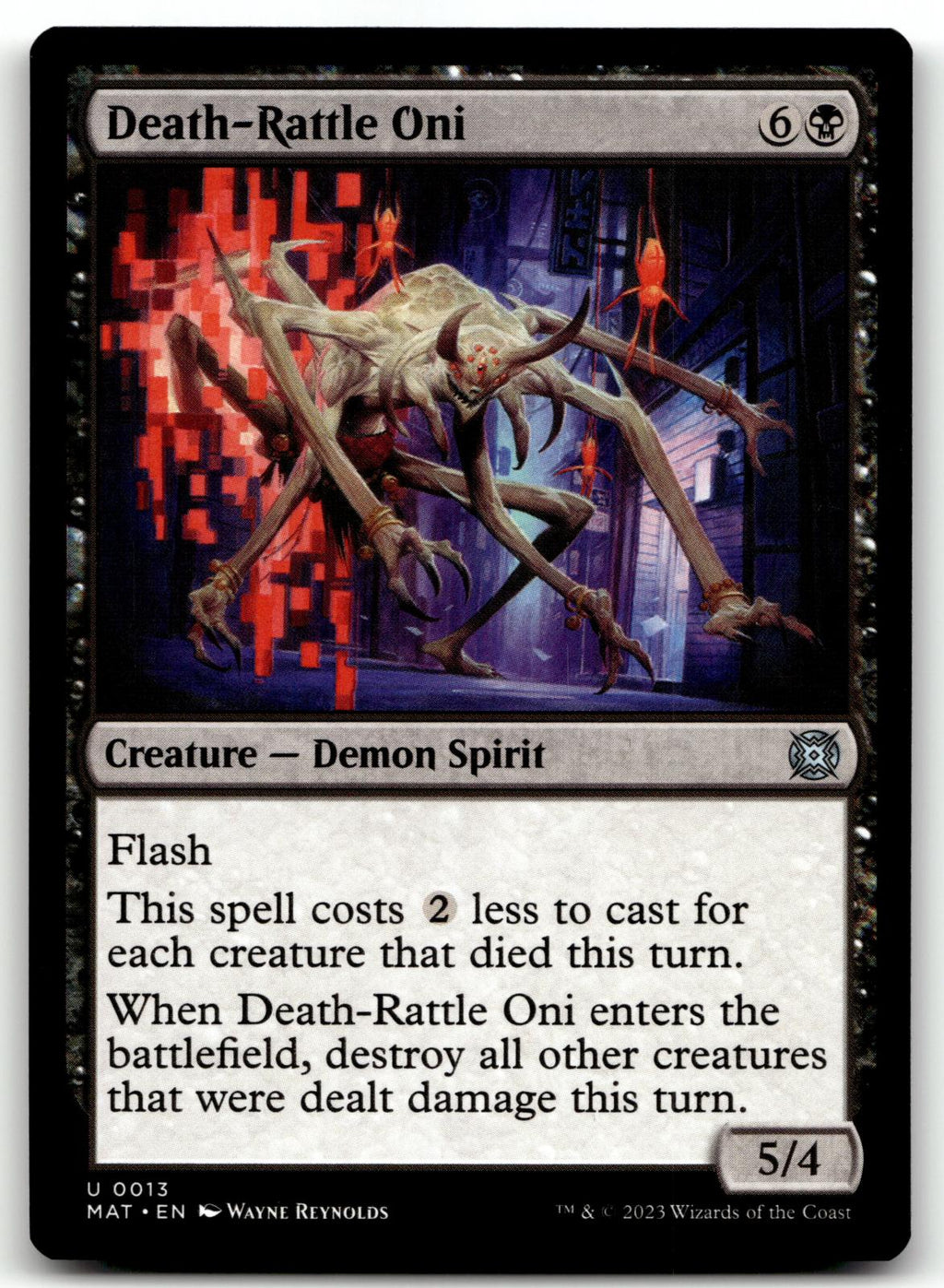 Death-Rattle Oni 13 March of the Machine: The Aftermath Magic: The Gathering NM