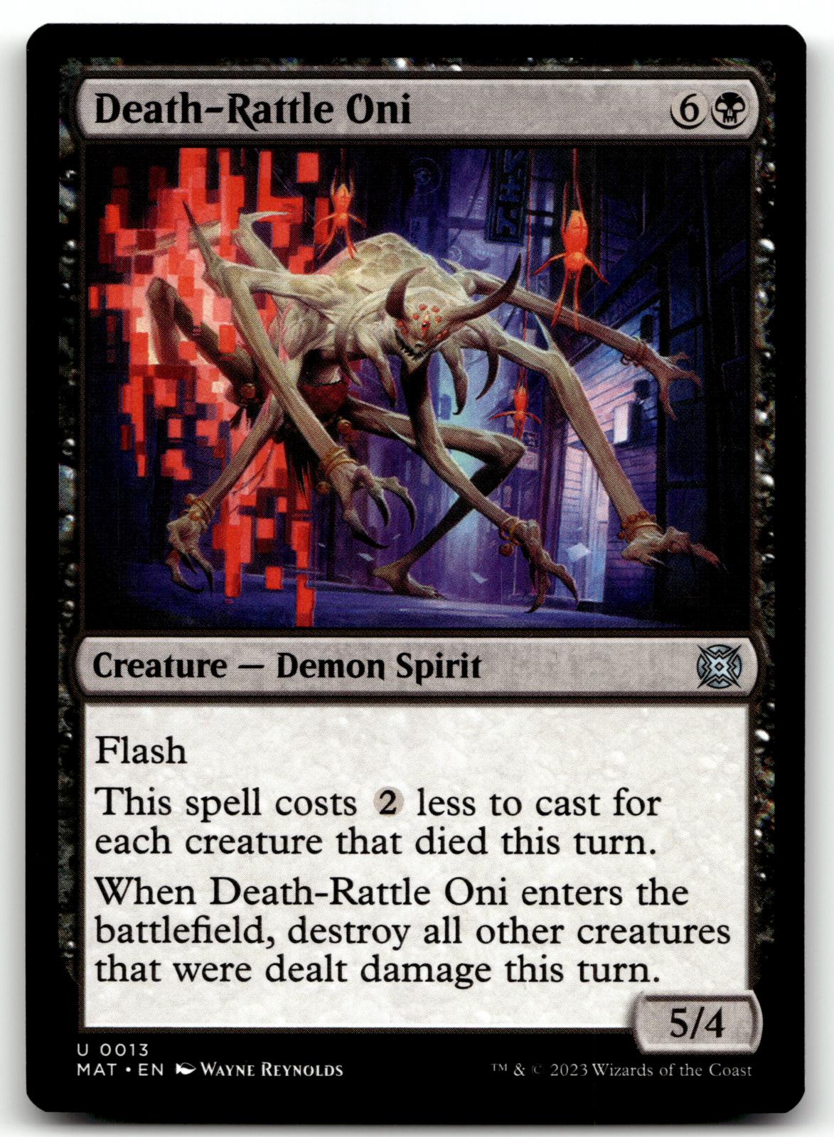 Death-Rattle Oni 13 March of the Machine: The Aftermath Magic: The Gathering NM