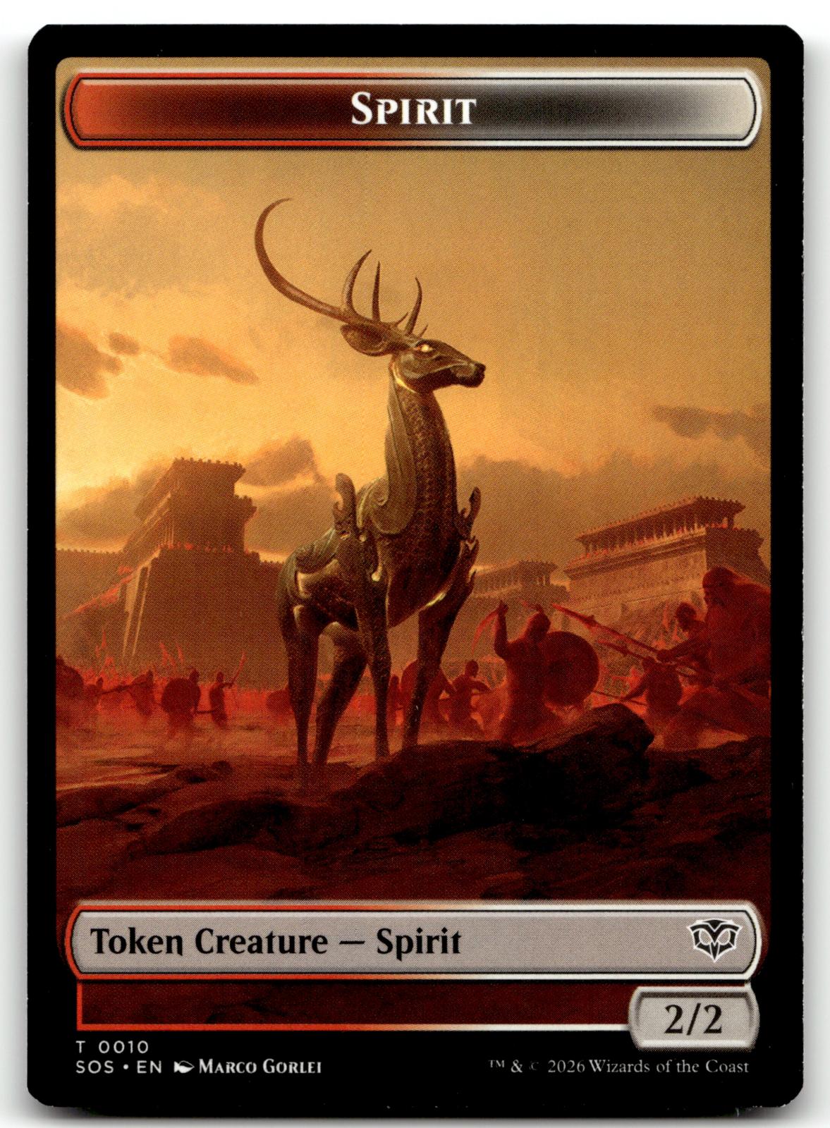 Inkling (0006) // Spirit (0010) Double-Sided Token 6 // 10 Secrets of Strixhaven
