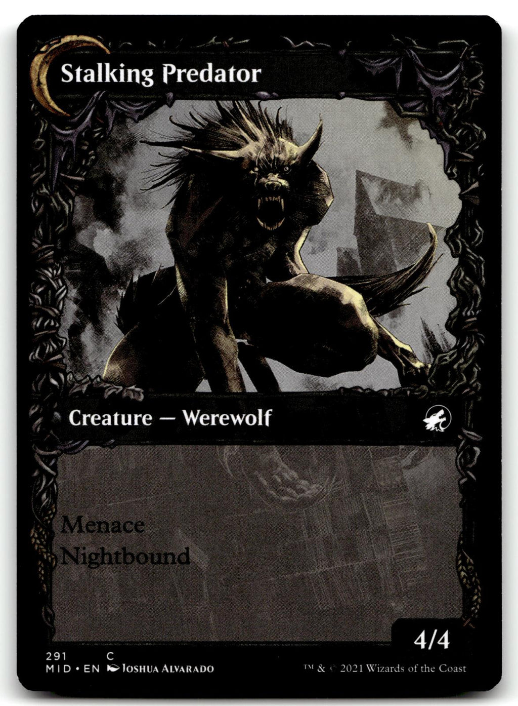 Shady Traveler // Stalking Predator (Showcase) 291 Innistrad: Midnight Hunt Magic: The Gathering NM
