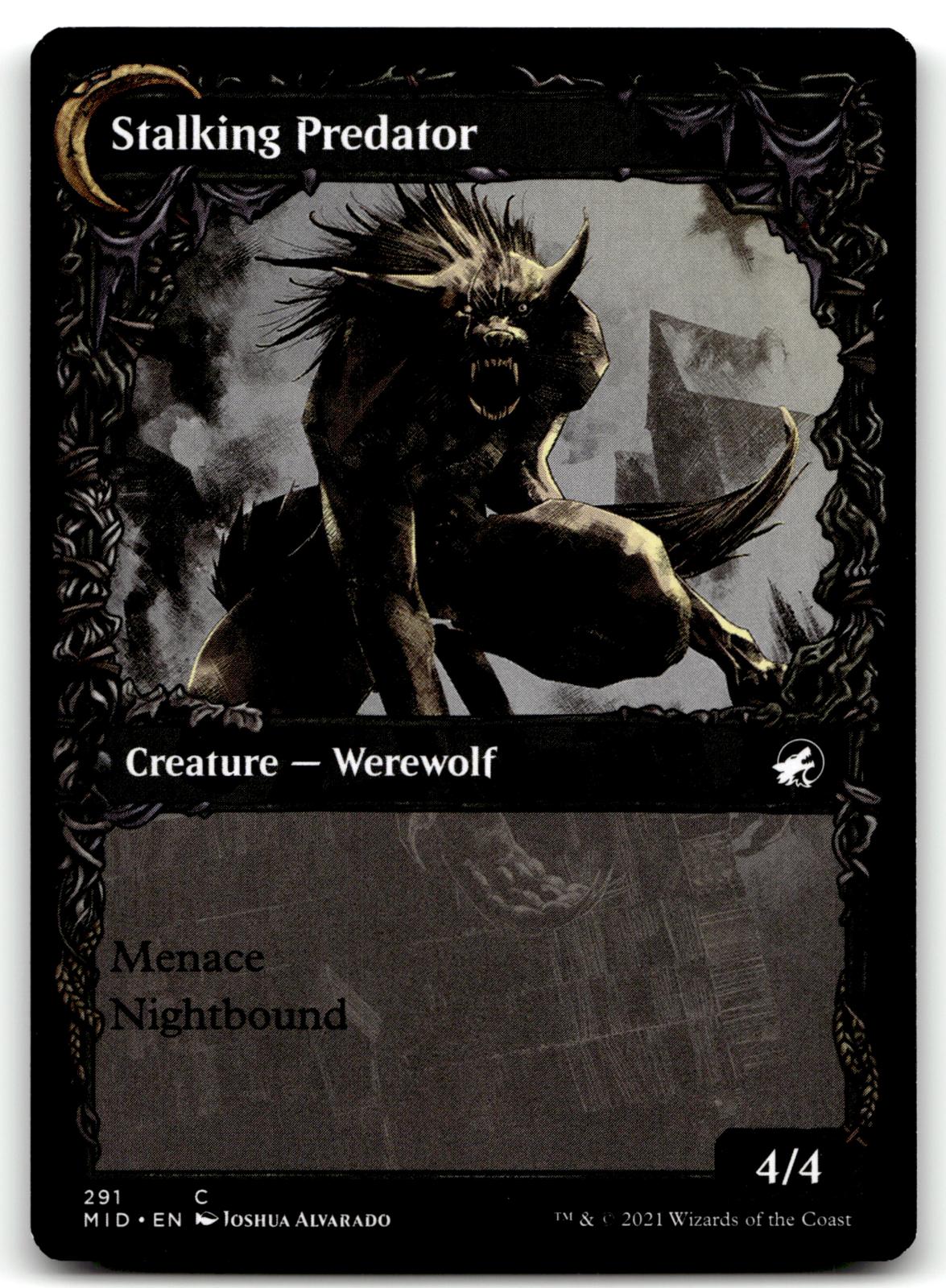 Shady Traveler // Stalking Predator (Showcase) 291 Innistrad: Midnight Hunt Magic: The Gathering NM