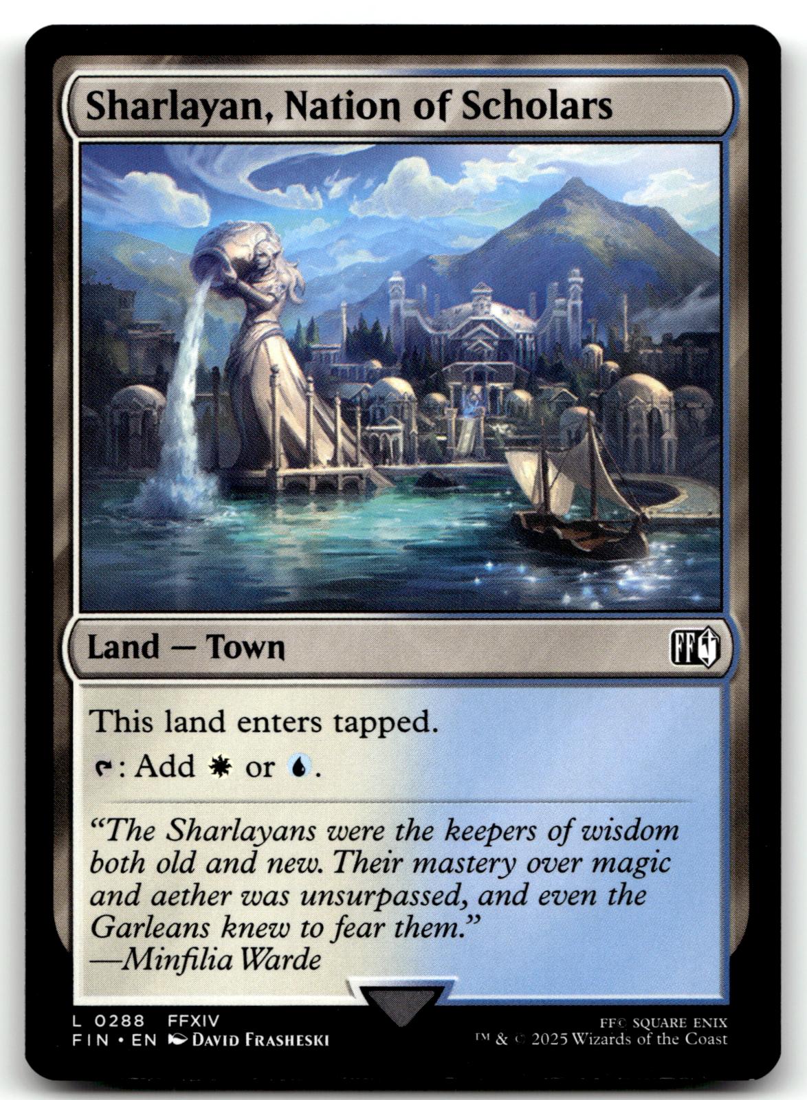 Sharlayan, Nation of Scholars 288 Land FINAL FANTASY Magic: The Gathering NM