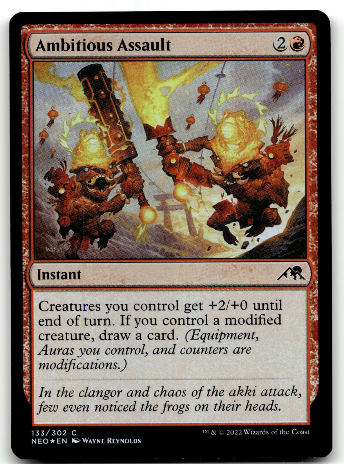 Ambitious Assault 133 Common Kamigawa: Neon Dynasty Magic: The Gathering Foil NM