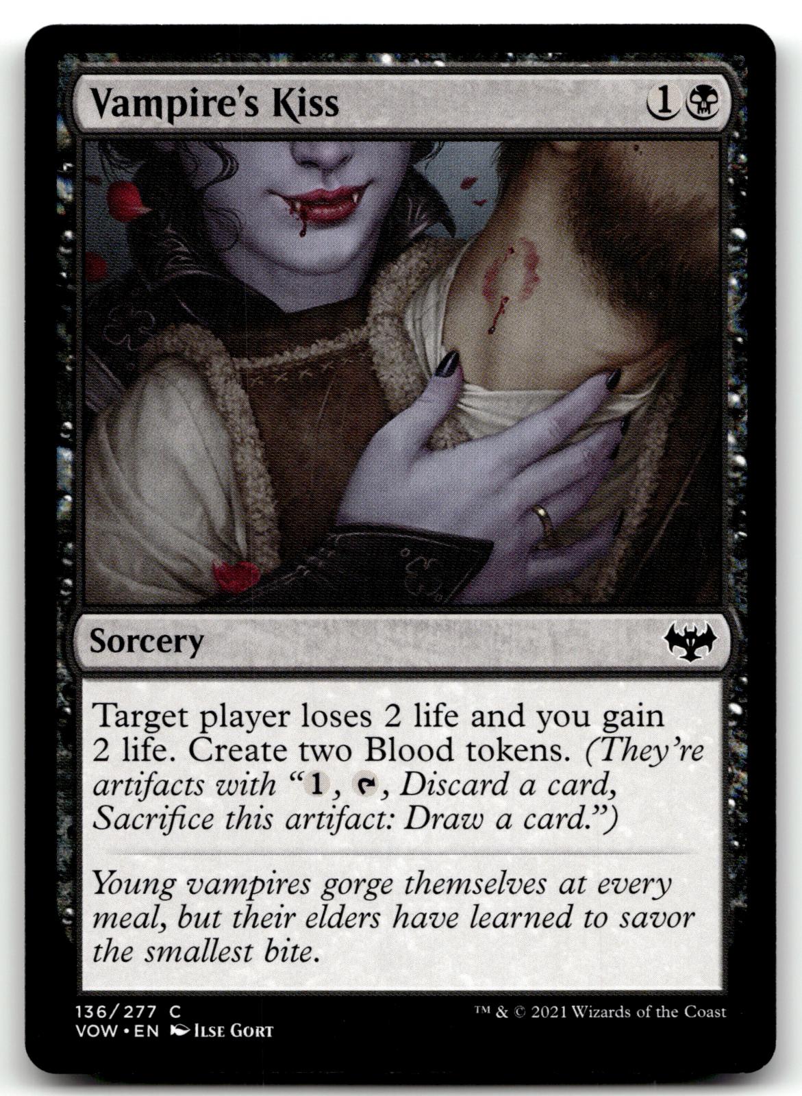 Vampire's Kiss 136 Common Innistrad: Crimson Vow Magic: The Gathering Near Mint