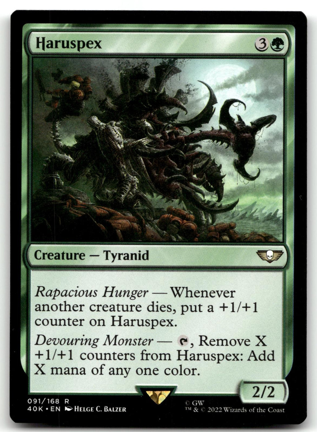 Haruspex 91 Rare Universes Beyond: Warhammer 40,000 Magic: The Gathering NM