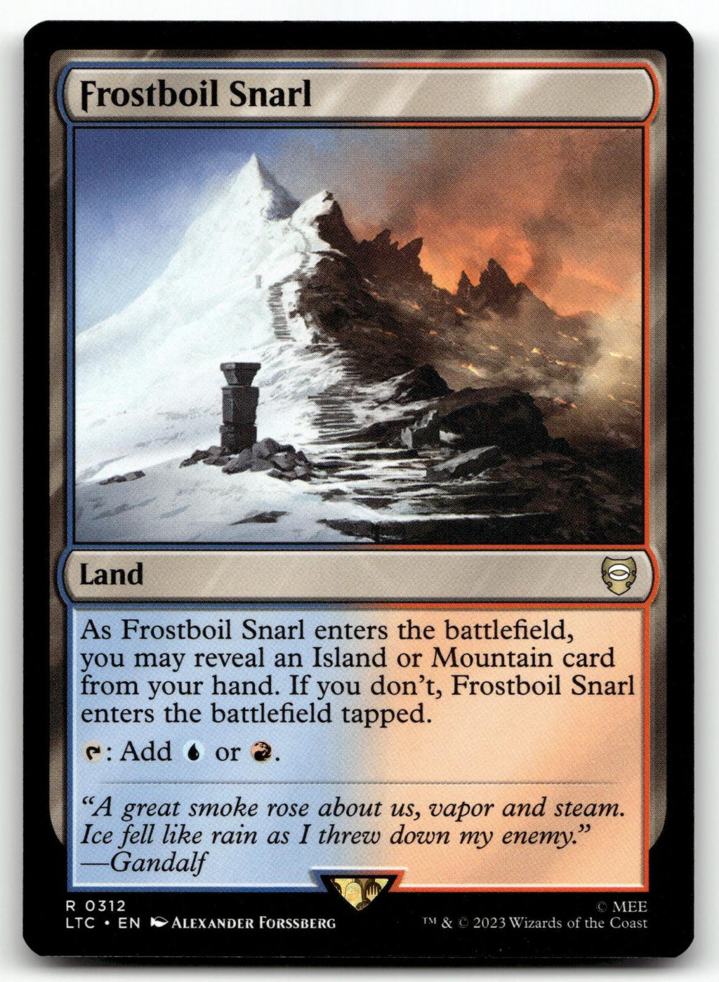 Frostboil Snarl 312 Commander: The Lord of the Rings: Tales of Middle-earth 
