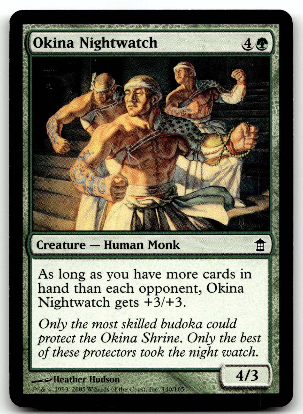 Okina Nightwatch 140 Common Saviors of Kamigawa Magic: The Gathering Near Mint