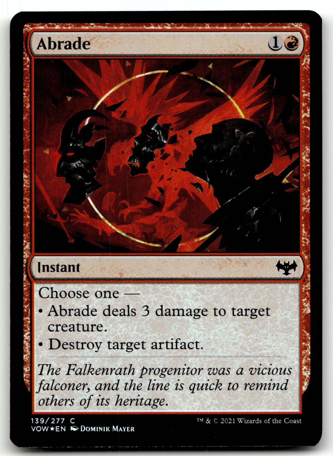 Abrade 139 Common Innistrad: Crimson Vow Magic: The Gathering Foil Near Mint